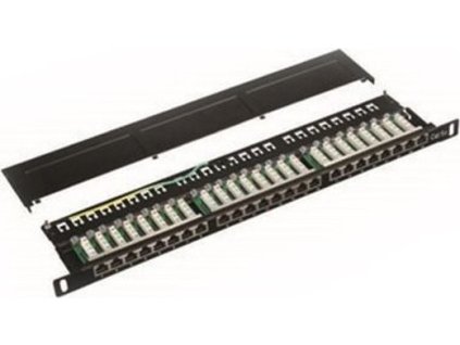DATACOM Patch panel 19" STP 24 port CAT5E LSA 1U BK (3x8p) / VL