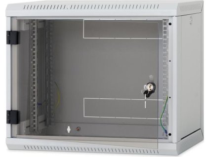 Nástěnný rack RUA 9U/600mm odn.boč.+perf.dveře