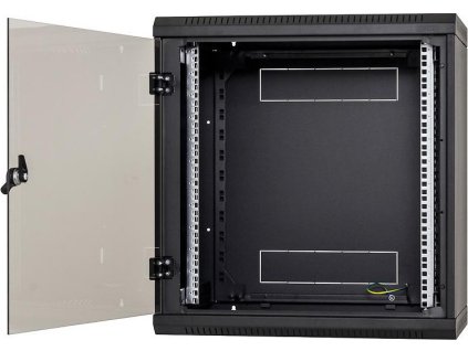 Nástěnný rozvaděč jednodíl. 6U (š)600x(h)395 černý