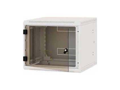 19" rozvaděč dvoudílný 6U/295mm celoskleněné dveře