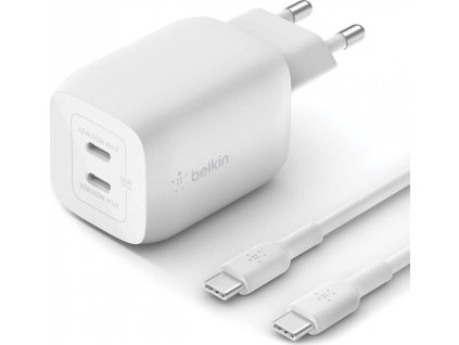 Belkin 65W GaN napájecí adaptér 2xUSB-C+100W kabel