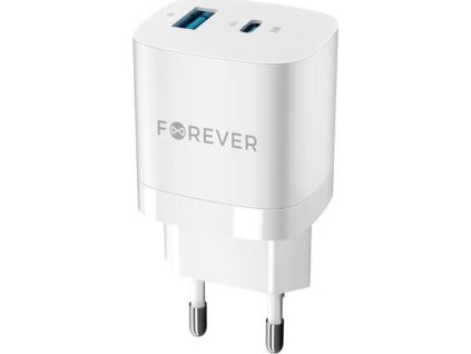 Rychlonabíječka do sítě Forever TC-05 PD+USB GaN 33W bílá