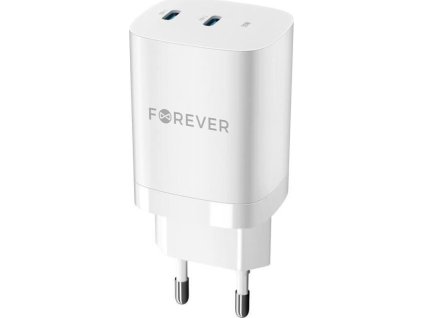 Rychlonabíječka do sítě Forever TC-05-35CC GaN PD 2x USB-C 35W bílá
