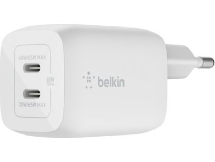 Belkin 65W dual napájecí adaptér bílý