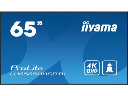 65" iiyama LH6565UHSB-B1:IPS,4K UHD,Android,24/7