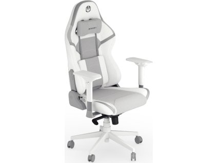 Endorfy herní židle Scrim OWH / kombinace textil / kůže/ bílá