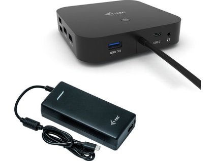 i-tec dokovací stanice USB-C Dual Display/ 2x DP/ 2x USB-C/ 5x USB/ LAN/ Power Delivery 65W + univerzální nabíječka 112W