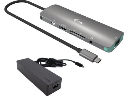i-tec USB-C Metal Nano Docking Station 4K HDMI LAN, Power Delivery 100 W + Charger 100W (bundle)