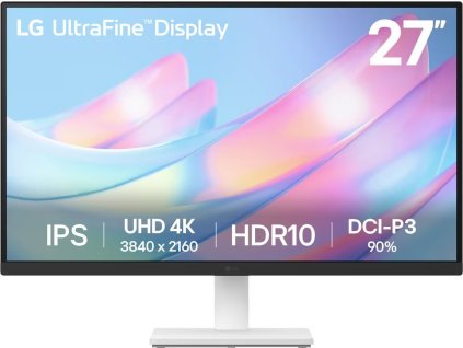 LG monitor 27US500-W 27"  IPS 4K / 3840x2160 / 5ms / 1000:1 / 300cd / 60Hz/ HDMI / DP / HDR10 bílý podstavec