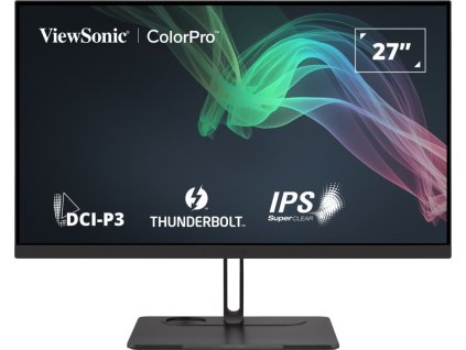 ViewSonic VP2776T-4K/27" 16:9 3840 x 2160 3 sides Frameless SuperClear IPS Monitor with 100% sRGB,98% DCI-P3,Thunderbolt