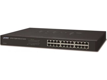 Planet GSW-2401 Switch 24x 10/100/1000, kov, rackmount, fanless