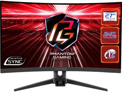 Phantom Gaming by Asrock monitor PG27F15RS1A prohnutý  27" / VA / 1920x1080 /240Hz/ 300cd/m2 /1ms/DP/2x HDMI/repro/VESA