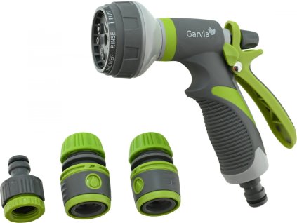 Pistole zavlažovací kruhová 8 funkcí s příslušenstvím - sada 4ks