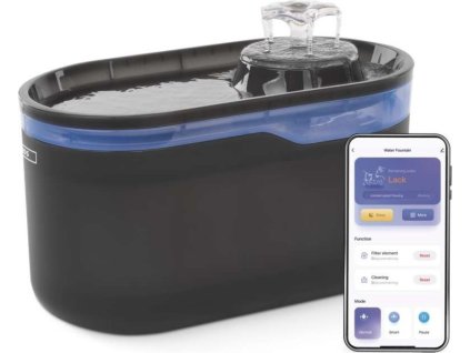 GoSmart vodní fontána Pet Care, 2,6 l, šedá, Wi-Fi