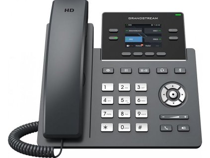 Grandstream GRP2612P, 2.4" TFT bar. displej, 2 SIP účty, 4 prog. tl., 16 BLF tl., PoE, 10/100Mbps