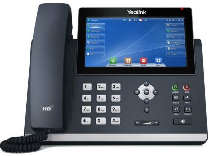 Yealink SIP-T48U IP telefon, CZ/SK dotykový displej, PoE, 16 SIP účtů, Opus HD kodek, 29 program. tlačítek, 2x USB