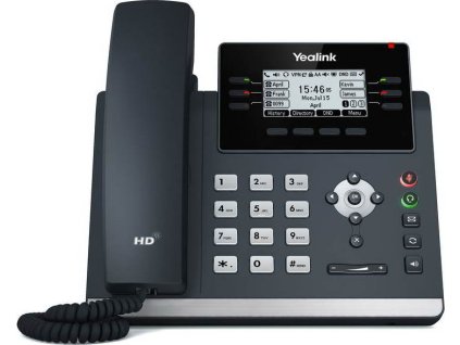 Yealink SIP-T42U IP telefon, 6x SIP, CZ/SK displej, 2x GbE port, PoE, Opus HD kodek, 15 programovatelných tlačítek