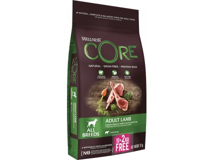 Wellness Core Dog jehnečí 10+2kg