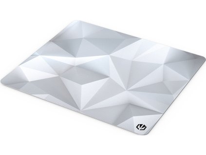 Endorfy podložka na stůl Crystal L Onyx White / 450×400×3 mm / voděodolná / bílá