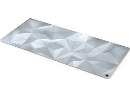 Endorfy podložka na stůl Crystal XL Onyx White / 900×400×3 mm / voděodolná / bílá