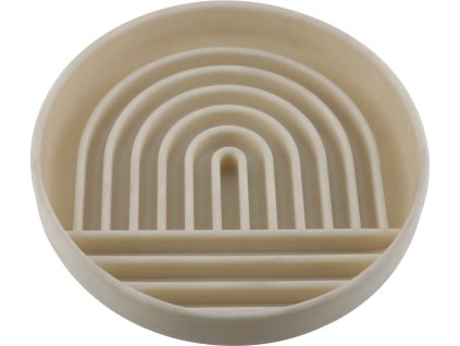 Miska Huhubamboo protihltací béžová průměr 19,8cm