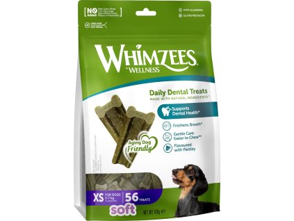 WHIMZEES Soft dentální pamlsek pro psy XS (2-7kg) 56ks