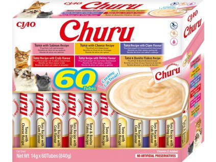 Churu cat masové pyré mix - tuňák 840g (BAL.)
