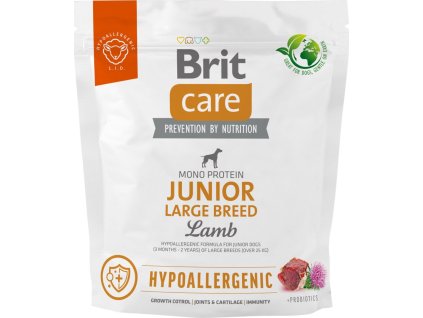 Brit Care Dog Hypoallergenic Junior Large Breed - lamb and rice, 1kg
