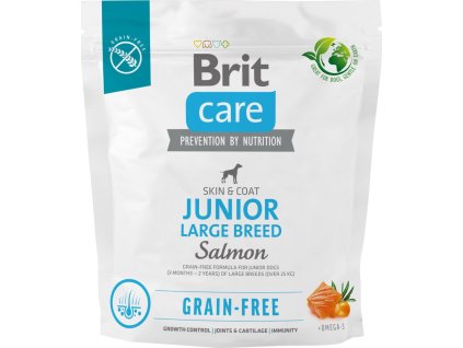 Brit Care Dog Grain-free Junior Large Breed - salmon and potato, 1kg