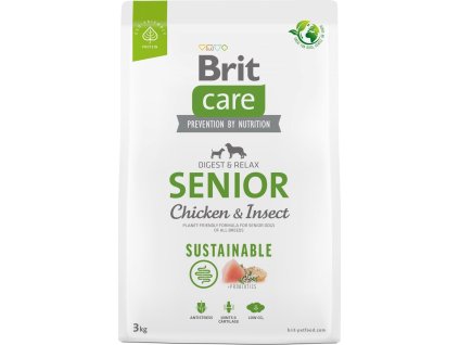 Brit Care Dog Sustainable Senior - chicken and insect, 3kg