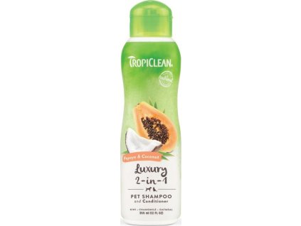TROPICLEAN šampón papaja a kokos 355ml