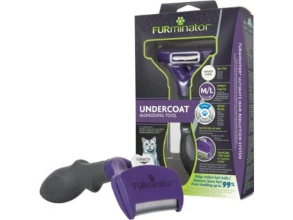 FURminator vyčesávací hrablo pro krátkosrsté kočky středních a velkých plemen
