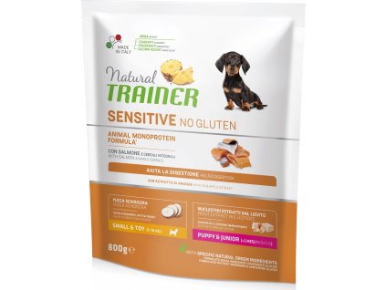 Trainer Natural Sensitive No gluten Puppy&Jun Mini losos 800g