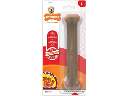 Nylabone hračka Extreme kost příchuť slanina L