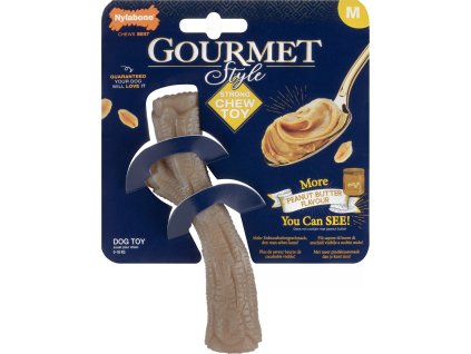 Nylabone hračka Gourmet klacek příchuť burákové máslo M