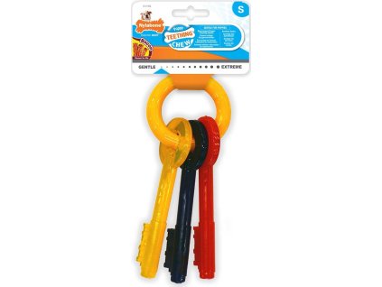 Nylabone hračka Puppy klíče příchuť slanina S