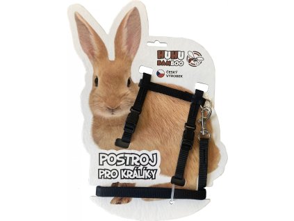 HUHUBAMBOO set postroj+vodítko KRÁLÍK, černý