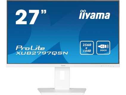 iiyama ProLite/XUB2797QSN-W2/27"/IPS/QHD/100Hz/1ms/White/3R