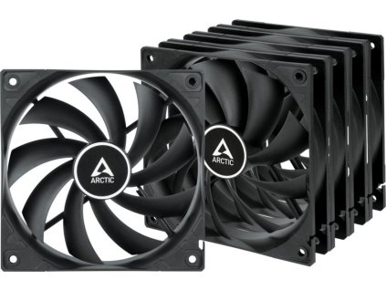 ARCTIC F12 Value Pack (Black) - ARCTIC F12 Case Fan - 120mm case fan low noise - Pack of 5pcs