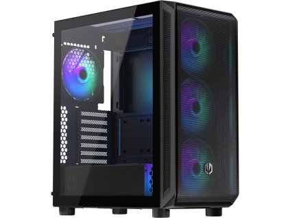 Endorfy skříň Arx 500 ARGB / ATX / 4 x 140 ARGB fan (až 7 fans) / 2xUSB-A / USB-C / tvrzené sklo  / mesh panel /  černá
