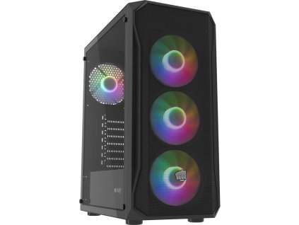 PC skříň Fury SHOBO/Midi Tower/Transpar./Černá