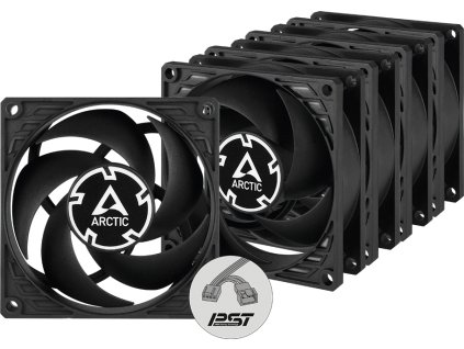 ARCTIC P8 PWM PST Case Fan - 80mm case fan with PWM control and PST cable - Pack of 5pcs