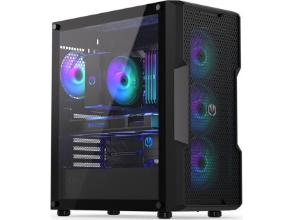 Endorfy skříň Regnum 400 ARGB / ATX / 4x120mm ARGB / 2xUSB / prosklená bočnice / černá