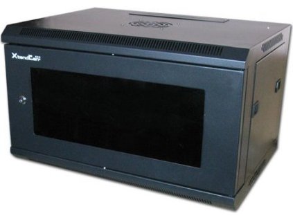 XtendLan 9U/600x450, na zeď, jednodílný, skleněné dveře