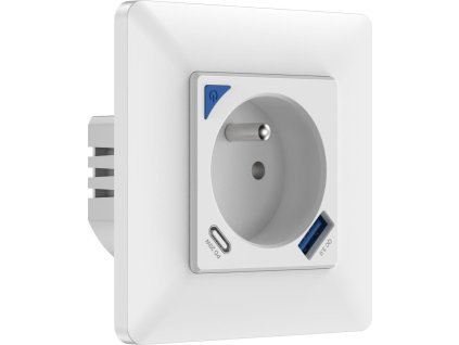 IMMAX NEO SMART chytrá vnitřní zásuvka s kolíkem (typ E)/ 16A/ 1x USB/ 1x USB-C/ PD 20W/ Zigbee/ LIDL/ TUYA
