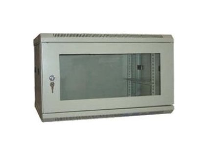 XtendLan 9U/600x450, na zeď, jednodílný, rozložený, skleněné dveře, slonovina