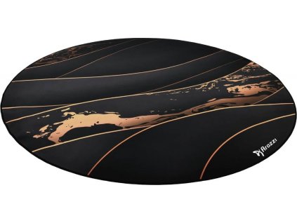 AROZZI Zona Floorpad Black Gold/ ochranná podložka na podlahu/ kulatá 121 cm průměr/ černozlatý design