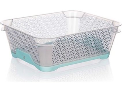 KEEEPER Košík úložný protiskluzový JONAS 20 x 16 x 7 cm, tyrkysový