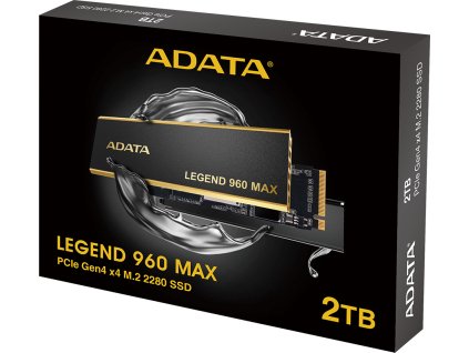 ADATA LEGEND 960 MAX vč. Heatsink 2TB SSD / Interní / PCIe Gen4x4 M.2 2280 / 3D NAND