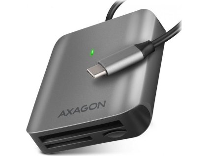 AXAGON externí čtečka paměťových karet microSD/SD/CF / CRE-S3C / USB-C 3.2 Gen 1 / UHS-II / hliníkové tělo